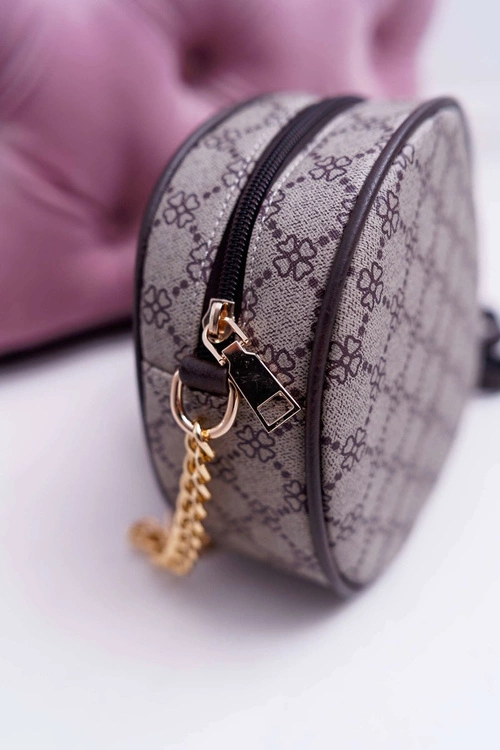 Torebka Kuferek Okrągły Kawowa