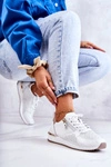 Damskie Skórzane Sportowe Buty Sneakersy Białe Horessa