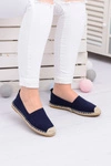 Lniane Damskie Granatowe Espadryle Slip On Nelly