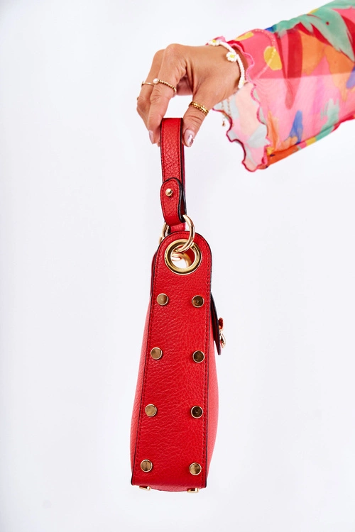 Mała Damska Torebka Z Ozdobą Czerwona Ellies