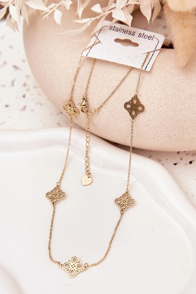 Naszyjnik Ze Stali Nierdzewnej Złoty