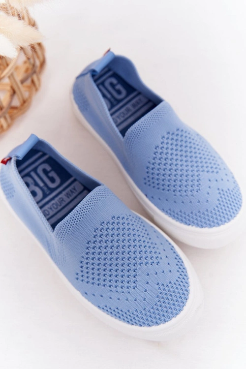 Dziecięce Wsuwane Tenisówki Slip-On Big Star HH374108 Niebieskie