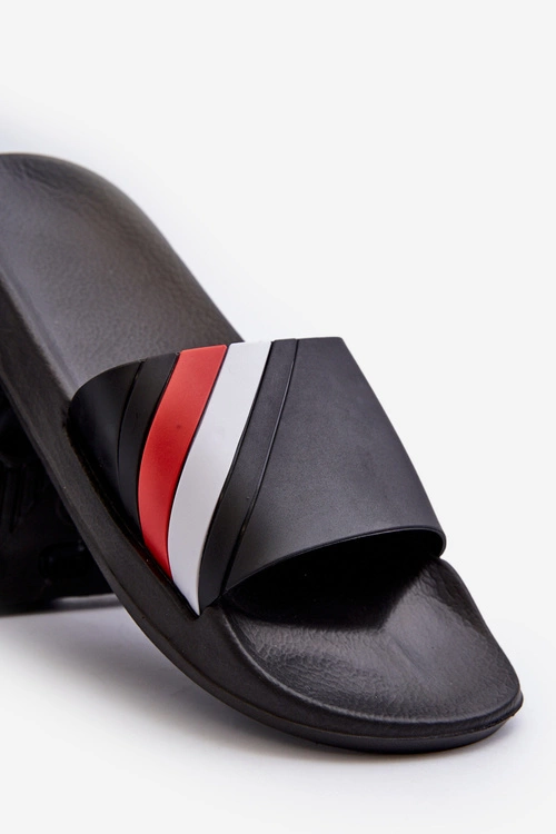 Klasyczne Lekkie Klapki Męskie Czarne Bemostom