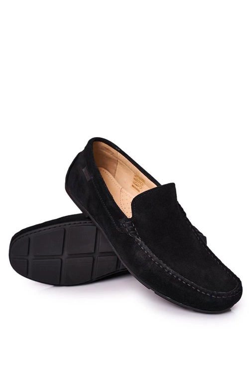 Zamszowe Casualowe Mokasyny GOE HH1N4080 Czarne