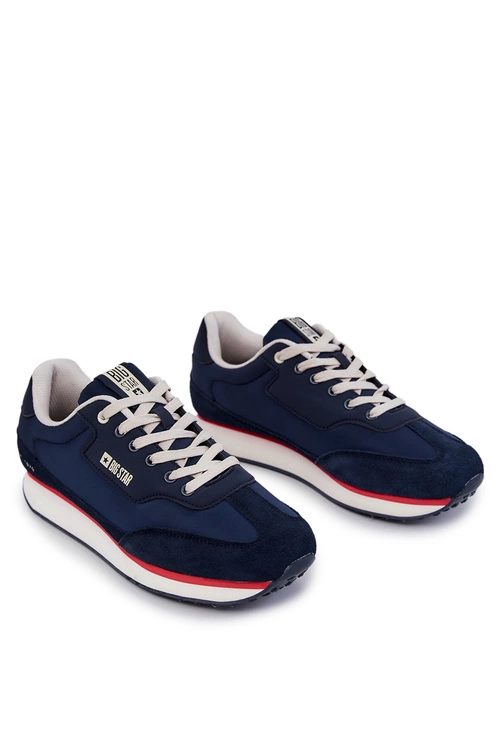 Męskie Sneakersy Memory Foam Big Star JJ174296 Granatowe