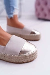 Espadryle Damskie Beżowe Platforma Ringer