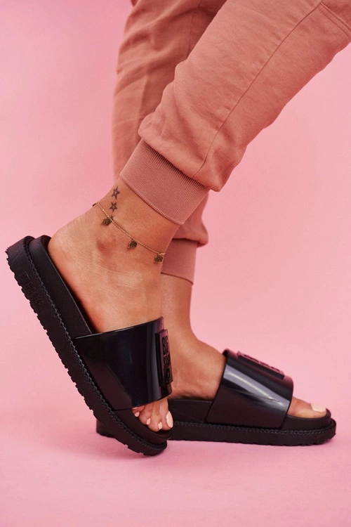 Klapki Damskie Big Star na Platformie Czarne FF274813