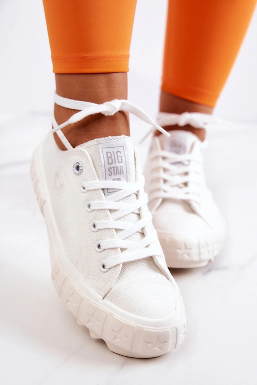Damskie Trampki Tenisówki BIG STAR JJ274509 Białe
