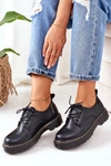 Skórzane Półbuty Oxfordy Big Star II274107 Czarne