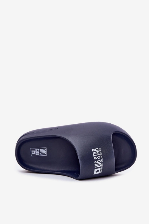 Piankowe Klapki Męskie Z Logo Big Star RR174A014 Granatowe