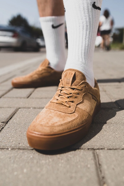 Trampki Męskie Big Star Zamszowe Beżowe EE174361