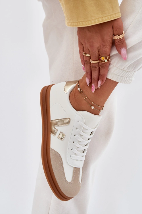 Sneakersy Damskie Eko Skórzane Białe Micca