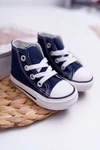 Dziecięce Wysokie Trampki Granatowe Filemon