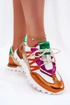 Skórzane Półbuty Sneakersy Damskie Artiker 56C1737 Multikolor