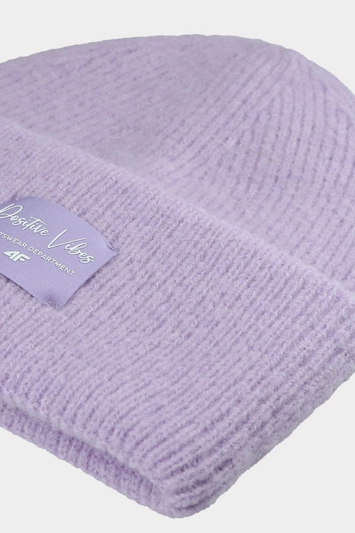 Dziewczęca Czapka Zimowa 4F 4FJWAW24ACAPF415-52S Fioletowa
