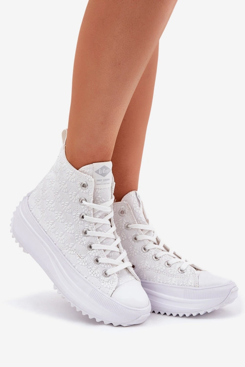 Wysokie Trampki Damskie Lee Cooper LCW-25-31-3461L Białe