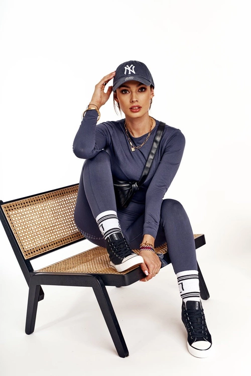 Damskie Wysokie Trampki Big Star DD274330 Czarne