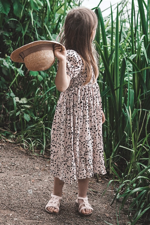 Dziecięce Plecione Wsuwane Sandały Różowe Tracy