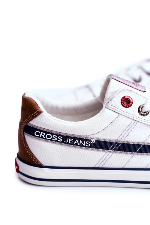 Trampki Męskie Cross Jeans Białe FF1R4042C
