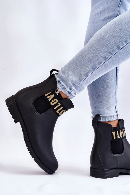 Damskie Wsuwane Kalosze Czarne Joline