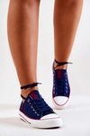 Damskie Trampki BIG STAR JJ274121 Granatowe