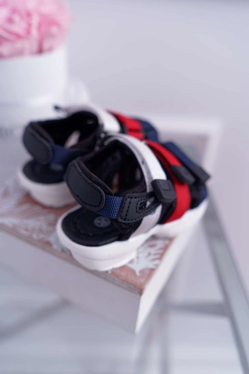 Dziecięce Sandały Na Rzepy Dla Dziewczynki Chłopca Czarne Fima