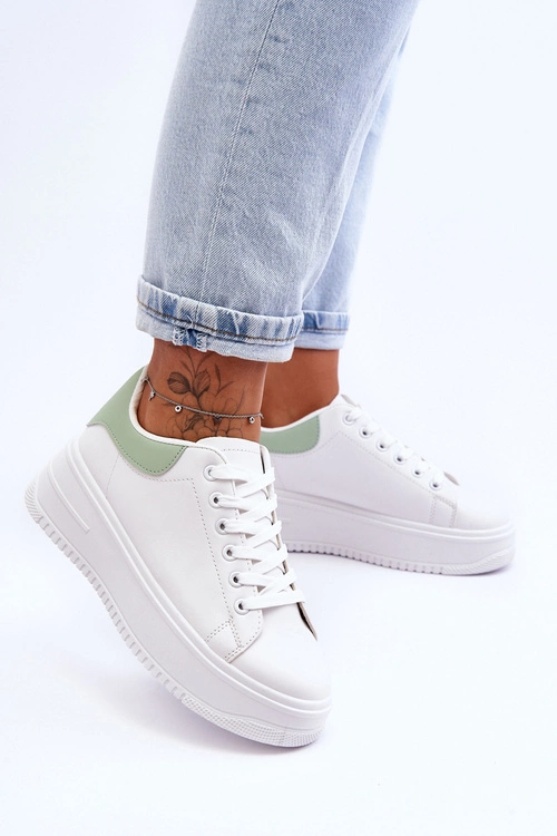 Damskie Klasyczne Buty Sportowe Biało-Zielone Night Trip