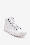 Trampki Damskie Big Star Wysokie Ocieplane Białe GG274108