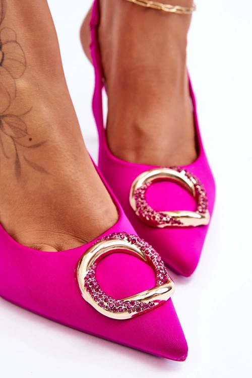 Modne Szpilki Z Ozdobą I Cyrkoniami Fuksja Alexia