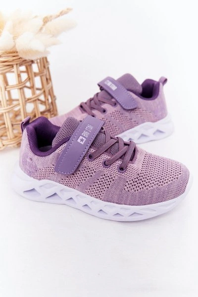 Dziecięce Sportowe Buty Sneakersy Big Star HH374183 Fioletowe