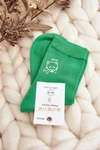 Damskie Gładkie Skarpety Z Kotkiem Zielone