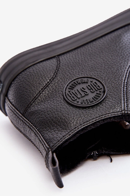 Ocieplane Męskie Trampki Na Suwak Czarne Big Star MM174012