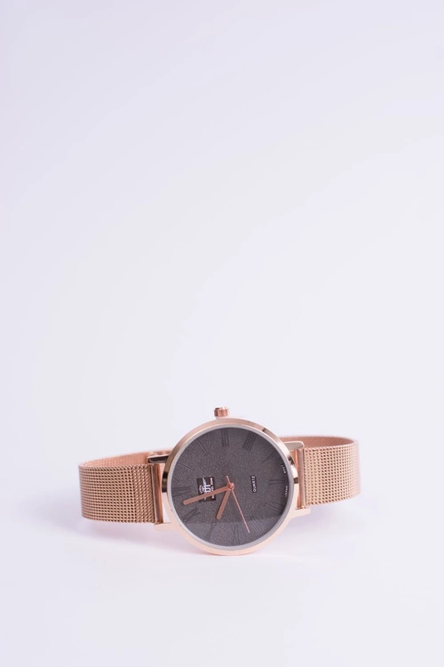 Damski Zegarek Michael John Elis Różowe Złoto / Szara Tarcza