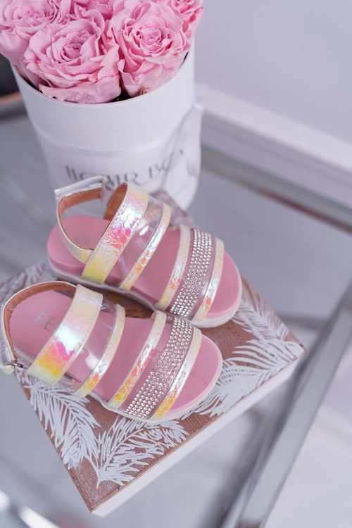 Dziecięce Sandały Na Rzepy Dla Dziewczynki Benzynowe Matylda