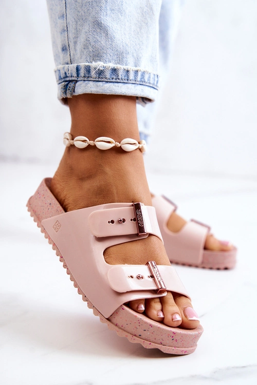 Modne Pachnące Klapki ZAXY JJ285083 Jasnoróżowe