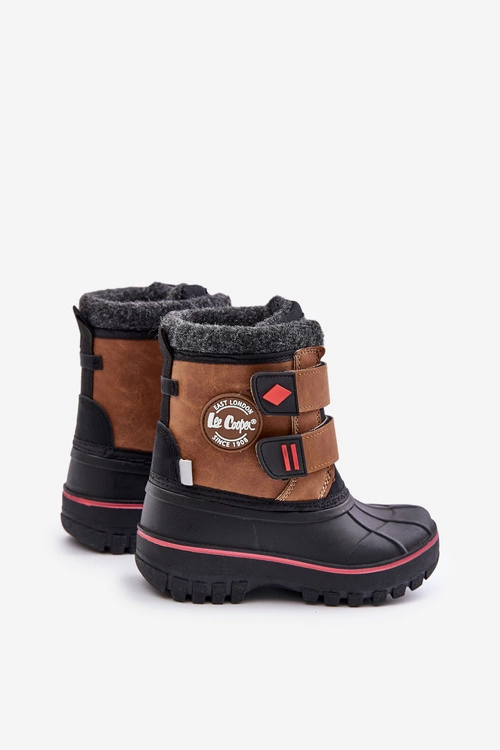 Śniegowce Dziecięce Na Rzepy Lee Cooper LCJ-24-44-2864K Camel