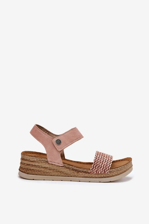 Sandały Damskie Na Koturnie Inblu RV000014 Różowe