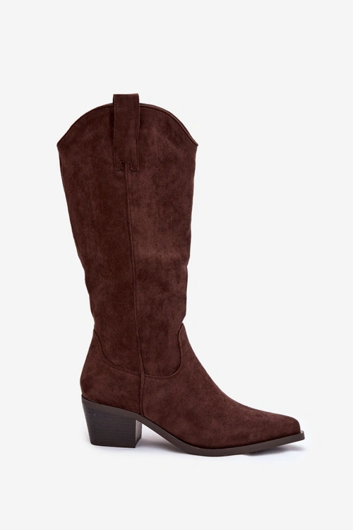 Kozaki Kowbojki Damskie Czekoladowe Jazelle