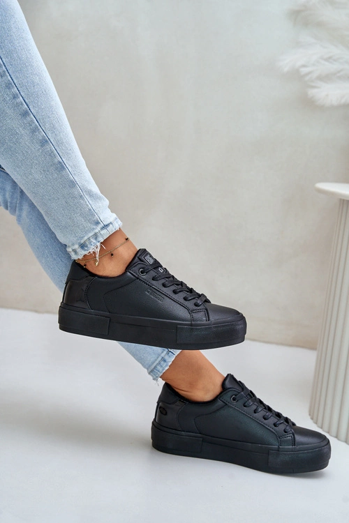 Ocieplane Trampki Damskie Na Platformie Big Star OO274A555 Czarne