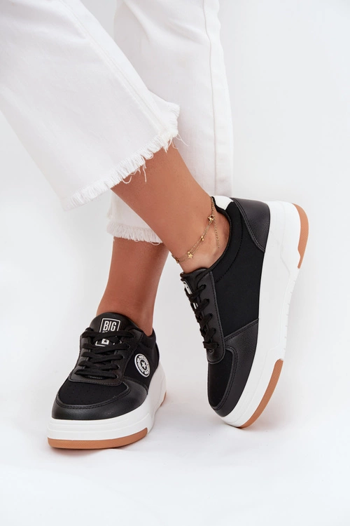 Sneakersy Damskie Na Platformie Big Star RR274573 HI-POLY SYSTEM Czarne