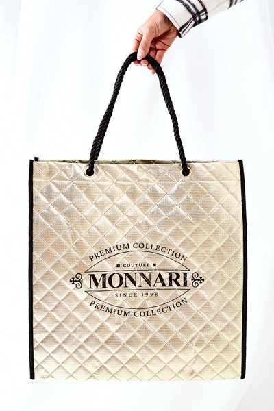 Damska Duża Torba Shopper Monnari NBAG0030-023 Złota