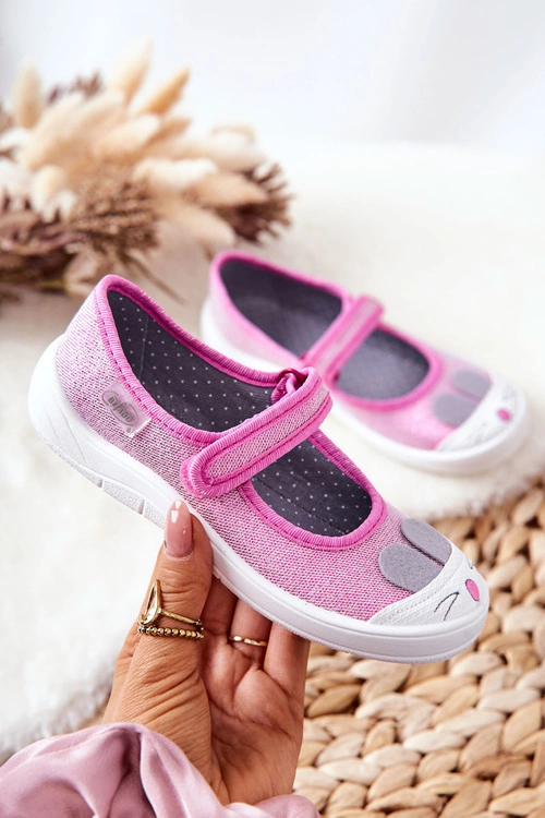 Papcie Baleriny Befado Królik 208X045 Różowe