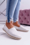 Espadryle Damskie Big Star Pleciona Podeszwa Srebrne DD274770