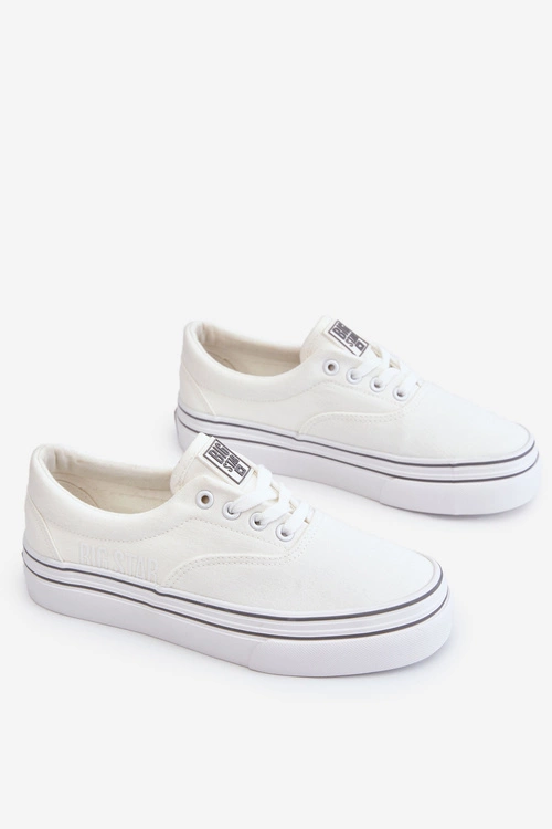 Damskie Tenisówki Na Platformie Big Star LL274228 Białe