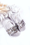 Dziecięce Gumowe Klapki Z Brokatem Srebrne Rimia 