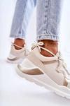 Damskie Modne Sneakersy Jasnobeżowe Allie