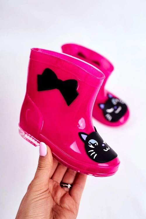 Dziecięce Gumowe Kalosze Różowe Cat