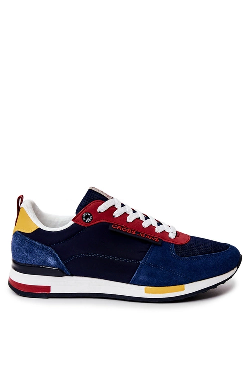 Obuwie Sportowe Męskie Cross Jeans JJ1R4008C Granatowe