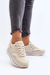 Damskie Buty Sportowe Sneakersy Na Platformie Beżowe Atnarama