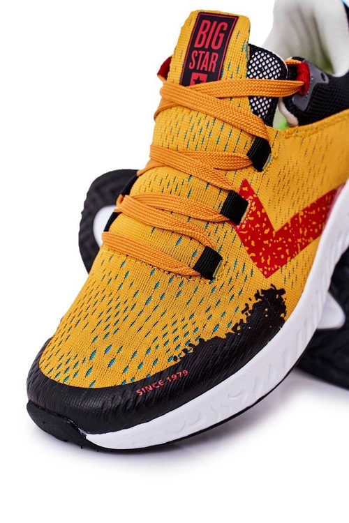 Męskie Sportowe Buty Memory Foam Big Star HH174237 Pomarańczowe